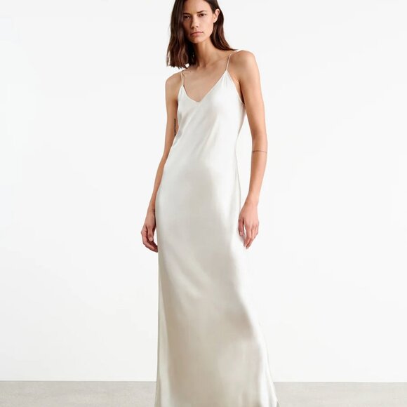 Nili Lotan Cami Silk Gown in Ivory XS - Picture 1 of 6